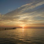 Sunrise on the bay in Rockport, Texas